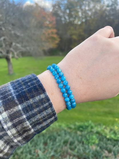 Blue Apatite Bracelet | Throat Chakra, Emotional Balance, Meditation