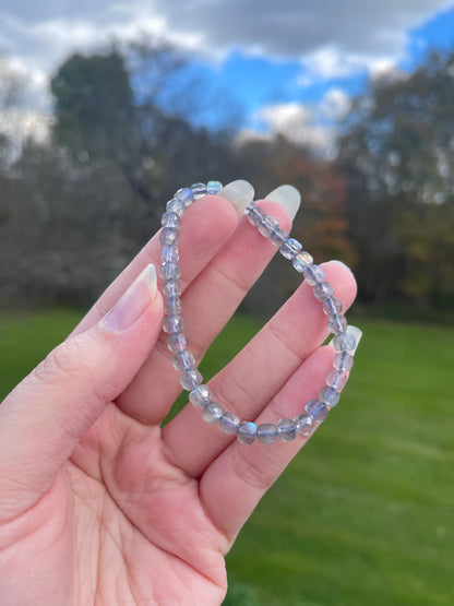 Faceted Labradorite Bracelet | Third Eye Chakra, Protection, Creativity